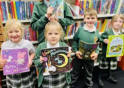 Reading Ambassadors visit to Haslingden Library for Y1 children.